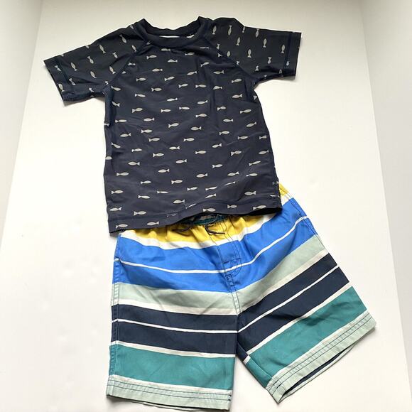 Tea Collection Fish & Stripe Swim Set - Picture 1 of 4